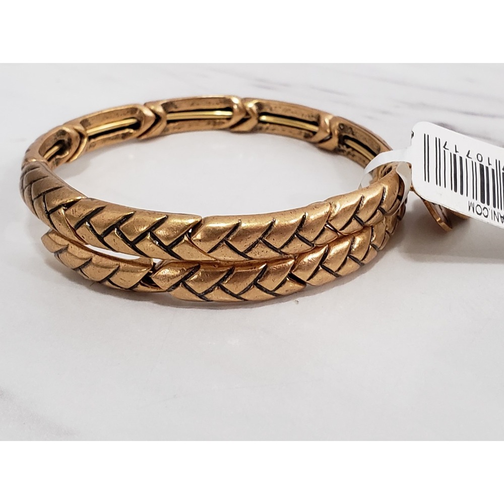 NWT Alex and Ani Bracelet NATURES WEAVE WRAP GOLD braided bracelet